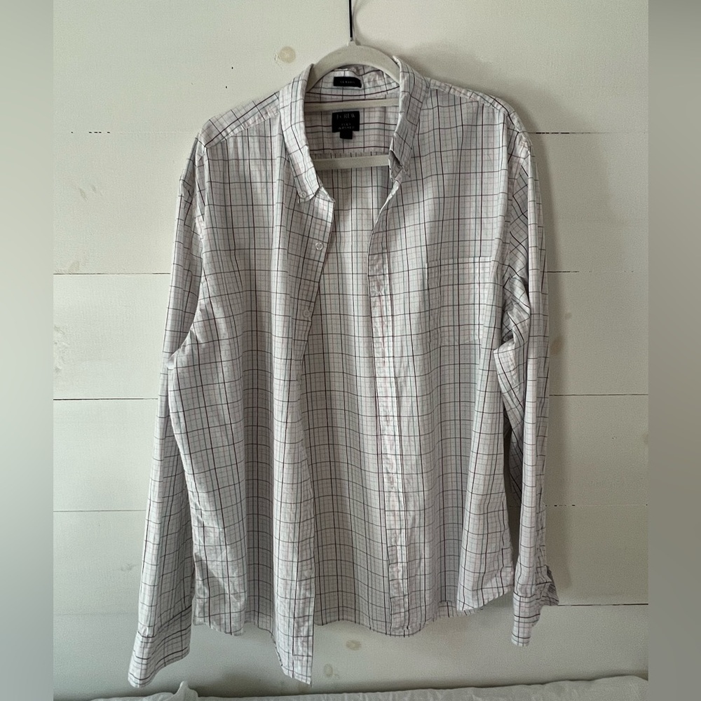 J. Crew Classic Plaid Long Sleeve Button Down Shirt